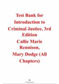Introduction to Criminal Justice&colon; Systems&comma; Diversity&comma; and Change&comma; 3rd Edition &ndash; Callie Marie Rennison&comma; Mary Dodge &ndash; ISBN 9781544330723 &ndash; Test Bank &lpar;All Chapters Covered 1&ndash;14&rpar;