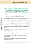 Failure Mode and Effects Analysis &lpar;FMEA&rpar;  Overview Questions and Answers &lpar;100&percnt;  Correct Answers&rpar; Already Graded A&plus;
