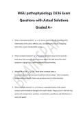 WGU pathophysiology D236 Exam  Questions with Actual Solutions  Graded A&plus; 