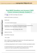 Final NR599 Questions and Answers &lpar;100&percnt;  Correct Answers&rpar; Already Graded A&plus;