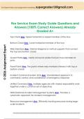 Fire Service Exam Study Guide Questions and  Answers &lpar;100&percnt; Correct Answers&rpar; Already  Graded A&plus;