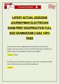 LATEST ACTUAL 2026 JOURNEYMAN ELECTRICIAN EXAM PREP 2023&sol;PRACTICE FULL SIZE EXAMS&sol;EXAM 2 Q&A 100&percnt; PASS