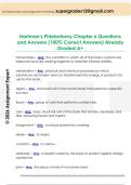 Hartman's Phlebotomy Chapter 6 Questions  and Answers &lpar;100&percnt; Correct Answers&rpar; Already  Graded A&plus; 