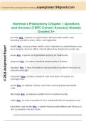 Hartman's Phlebotomy Chapter 1 Questions  and Answers &lpar;100&percnt; Correct Answers&rpar; Already  Graded A&plus; 