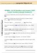 HFT3806--CA &num;4 Questions and Answers &lpar;100&percnt;  Correct Answers&rpar; Already Graded A&plus; 