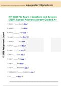 HFT 3806 FSU Exam 1 Questions and Answers  &lpar;100&percnt; Correct Answers&rpar; Already Graded A&plus; 
