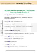 HFT3806 Questions and Answers &lpar;100&percnt; Correct  Answers&rpar; Already Graded A&plus; 