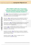 HRCI SPHR&reg; Certification Preparation  Overview Questions and Answers &lpar;100&percnt;  Correct Answers&rpar; Already Graded A&plus;