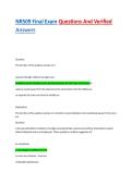 &sol;NR509 Final Exam Questions And 100&percnt; Verified Answers &vert; verified exam questions 100&percnt; pass
