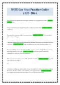 NATE Gas Heat Practice Guide 2025-2026