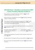 HSA 464 Exam 1 Questions and Answers &lpar;100&percnt;  Correct Answers&rpar; Already Graded A&plus; 