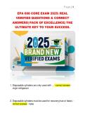 EPA 608 CORE EXAM 2025&colon; REAL VERIFIED QUESTIONS & CORRECT ANSWERS&vert; PACK OF EXCELLENCE&vert; THE ULTIMATE KEY TO YOUR SUCCESS