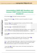 Immunizations &lpar;NURS 682&rpar; Questions and  Answers &lpar;100&percnt; Correct Answers&rpar; Already  Graded A&plus;