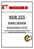 NUR 255 Exam 2 Review &lpar;2026&rpar; &vert; Units 3&ndash;5 &vert; Aging&comma; Chronic Illness & Mental Health