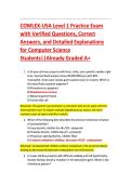 COMLEX-USA Level 1 Practice Exam  with Verified Questions&comma; Correct  Answers&comma; and Detailed Explanations  for Computer Science  Students&vert;&vert;Already Graded A&plus; 