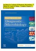 Test Bank For Textbook Of Diagnostic Microbiology&comma; 7th Edition By Connie R&period; Mahon &ndash; Complete Chapters 1 &ndash; 41 &vert; Newest Version&period;