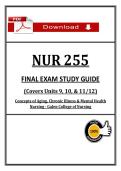 &lpar;Exams 1&ndash;3 & Final&rpar; &ndash; NUR 255 &lpar;Exam Review & Study Guide&rpar; &ndash; Package Bundle &vert; Galen Nursing