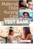 TEST BANK FOR MATERNAL CHILD NURSING CARE 6TH EDITION BY PERRY