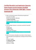 Certified Biosolids Land Application Operator  Exam Practice Correct Answers &lpar;Verified  Answers&rpar; Plus Rationales 2026 Q&A &vert; Instant  Download Pdf