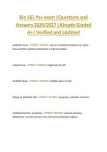 Bio 161 Psu exam 1Questions and  Answers 2026&sol;2027 &vert;Already Graded  A&plus;&vert; Verified and Updated