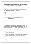 AWHONN Perinatal Nursing Item Bank Questions &lpar;multiple choice questions only&rpar; With Complete Solutions