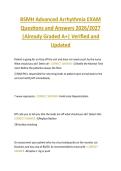 BSMH Advanced Arrhythmia EXAM  Questions and Answers 2026&sol;2027  &vert;Already Graded A&plus;&vert; Verified and  Updated