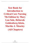 Introduction to Critical Care Nursing&comma; 7th Edition &ndash; Mary Lou Sole&comma; Deborah Goldenberg Klein&comma; Marthe J&period; Moseley &ndash; ISBN 9780323377034 &ndash; Test Bank &lpar;Chapters 1&ndash;21&rpar;