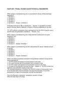 NUR 651 FINAL EXAM QUESTIONS & ANSWERS