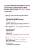Certified Stormwater Inspector Exam Practice  Questions and Correct Answers &lpar;Verified  Answers&rpar; Plus Rationales 2026 Q&A &vert; Instant  Download Pdf 