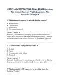 CON 3900 CONTRACTING FINAL EXAM Questions And Correct Answers &lpar;Verified Answers&rpar; Plus Rationales 2026 Q&A&period;