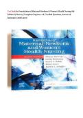Test Bank for Foundations of Maternal-Newborn & Women's Health Nursing 8th Edition by Murray &vert; Complete Chapters 1-28 &vert; Verified Questions&comma; Answers & Rationales &lpar;2026 Latest&rpar;