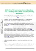 LSUS MHA 710 Economics Exam 1 Questions  and Answers &lpar;100&percnt; Correct Answers&rpar; Already  Graded A&plus; 