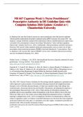 NR 667 Capstone Week 1&colon; Nurse Practitioners' Prescriptive Authority in DE Guideline Quiz with Complete Solution 2026 Update &vert; Graded A&plus; &vert; Chamberlain University