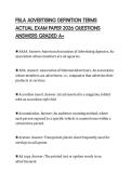 FBLA ADVERTISING DEFINITION TERMS ACTUAL EXAM PAPER 2026 QUESTIONS ANSWERS GRADED A&plus;