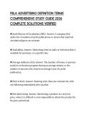 FBLA ADVERTISING DEFINITION TERMS COMPREHENSIVE STUDY GUIDE 2026 COMPLETE SOLUTIONS VERIFIED
