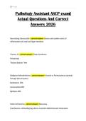 Pathology Assistant ASCP exam&vert; Actual Questions And Correct Answers 2026
