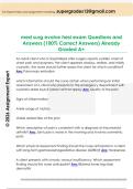 med surg evolve hesi exam Questions and  Answers &lpar;100&percnt; Correct Answers&rpar; Already  Graded A&plus;