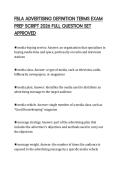 FBLA ADVERTISING DEFINITION TERMS EXAM PREP SCRIPT 2026 FULL QUESTION SET
