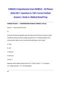 COMSAE Comprehensive Exam  - All Phases 2026&sol;2027 &vert; Questions & 100&percnt; Correct Verified Answers &vert; Grade A &vert; Medical Board Prep