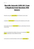 Maryville University NURS 661 Exam 3 Megadeck&vert; Actual Questions With Answers