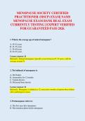 MENOPAUSE SOCIETY CERTIFIED PRACTITIONER &lpar;MSCP&rpar; EXAM&vert; NAMS MENOPAUSE EXAM BANK REAL EXAM CURRENTLY TESTING &vert; EXPERT VERIFIED FOR GUARANTEED PASS 2026&period;