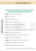 NJ EMD Exam Questions and Answers &lpar;100&percnt;  Correct Answers&rpar; Already Graded A&plus;
