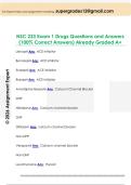 NSC 233 Exam 1 Drugs Questions and Answers  &lpar;100&percnt; Correct Answers&rpar; Already Graded A&plus;