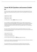 Cancer NCLEX Questions and answers Graded  A&plus; 
