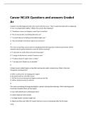Cancer NCLEX Questions and answers Graded  A&plus; 