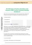 NU 335 Exam 2 Practice Questions and  Answers &lpar;100&percnt; Correct Answers&rpar; Already  Graded A&plus;