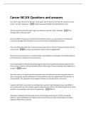Cancer NCLEX Questions and answers 