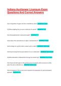 Indiana Auctioneer Licensure Exam Questions And Correct Answers