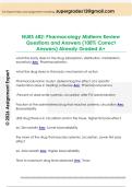 NURS 682&colon; Pharmacology Midterm Review  Questions and Answers &lpar;100&percnt; Correct  Answers&rpar; Already Graded A&plus; 