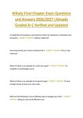 Milady Final Chapter Exam Questions  and Answers 2026&sol;2027 &vert;Already  Graded A&plus;&vert; Verified and Updated 